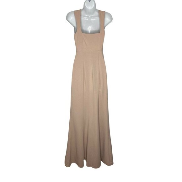 Show Me Your MuMu Womens Paris Maxi Gown Dusty‎ Blush Stretch SZ S - Picture 5 of 10